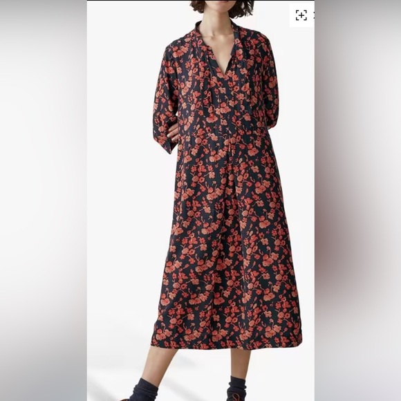 TOAST beautiful blue prairie floral dress sz M / UK12/US8 - Picture 4 of 4